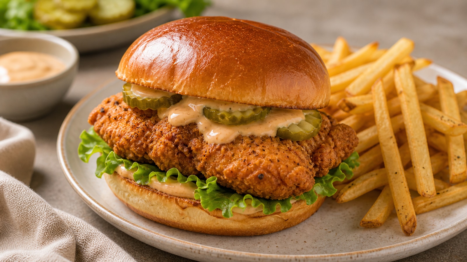 Air Fryer Chicken Sandwich
