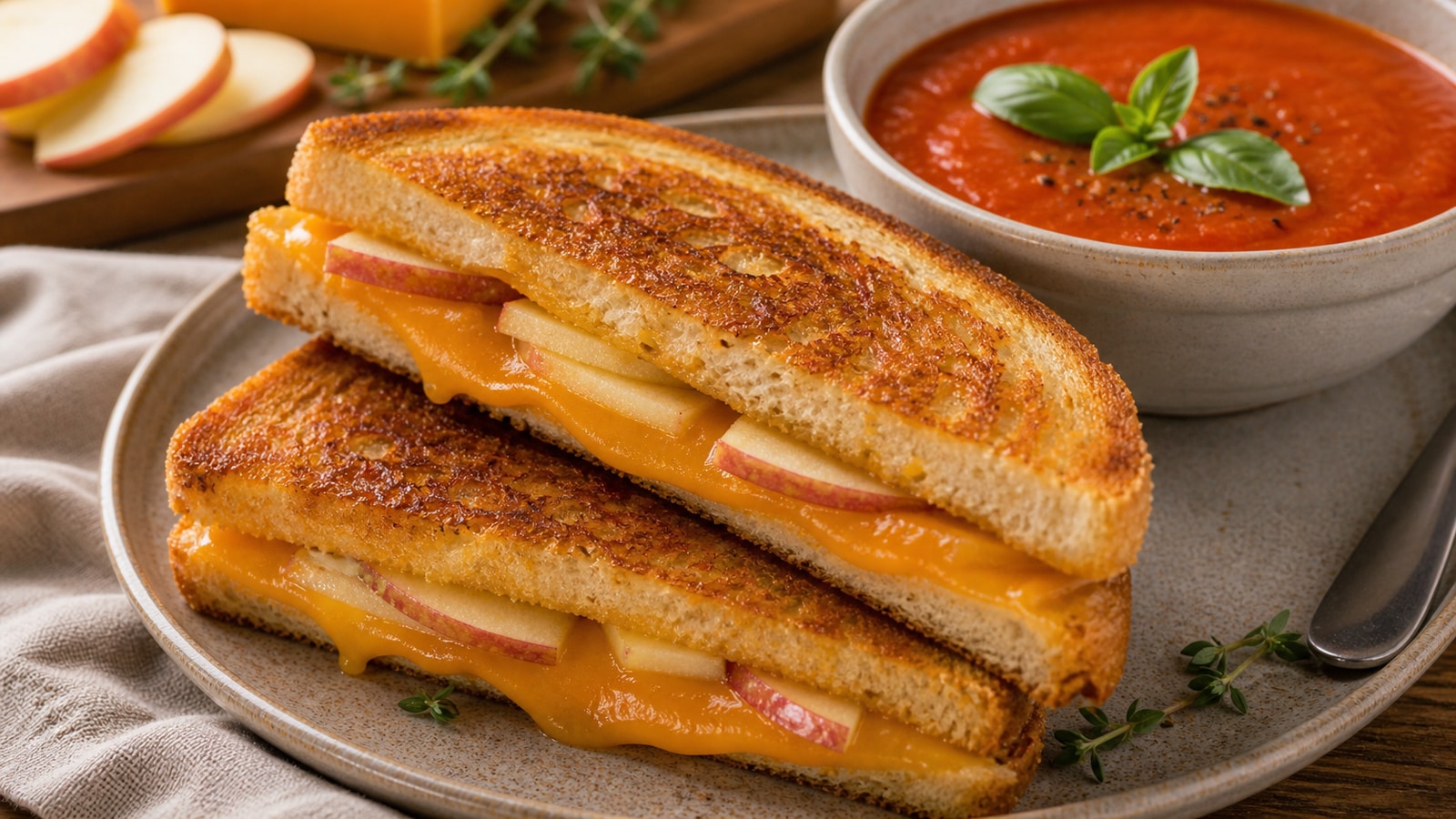 Apple Cheddar Grilled Cheese