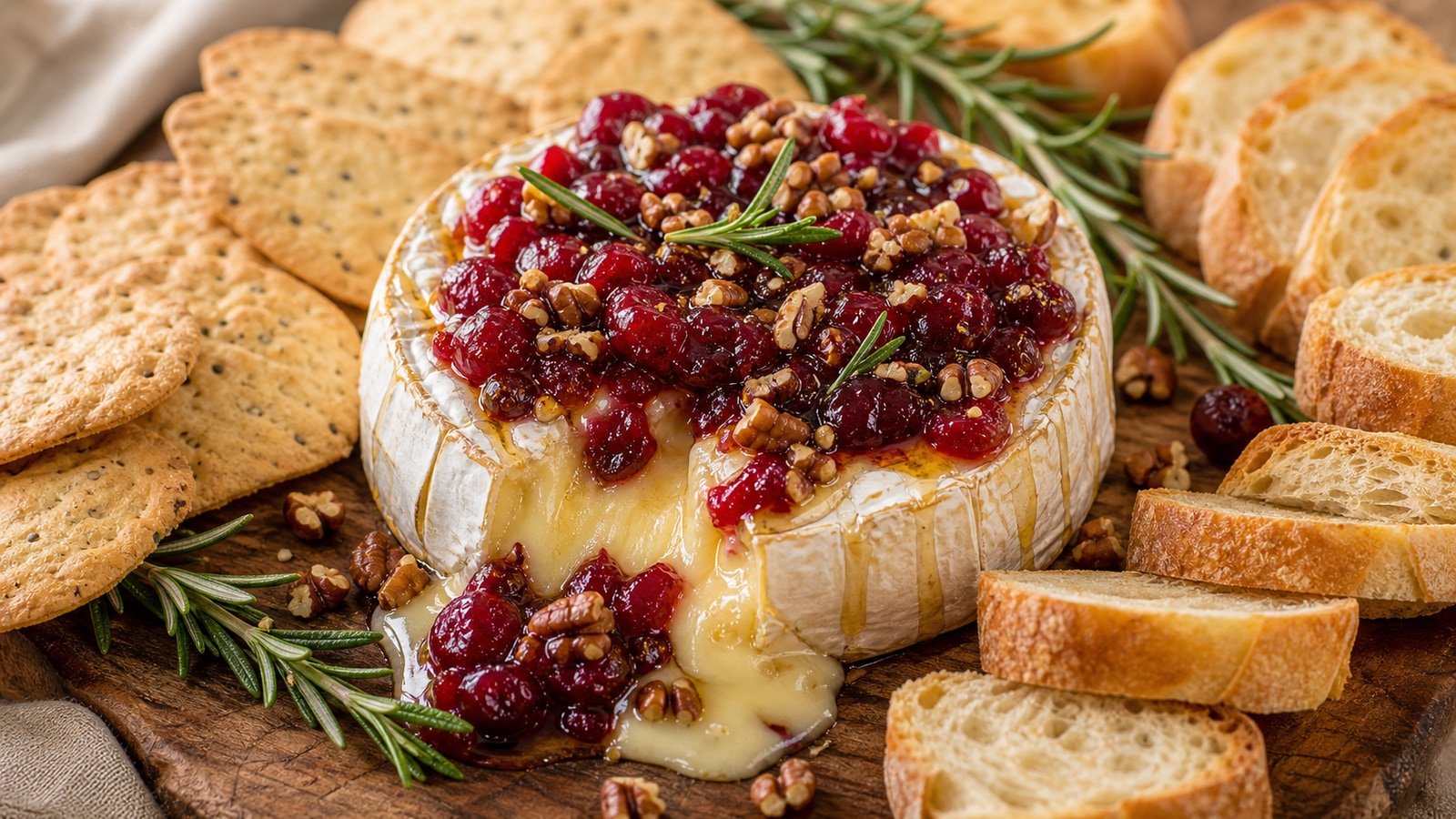 Baked Brie with Cranberries