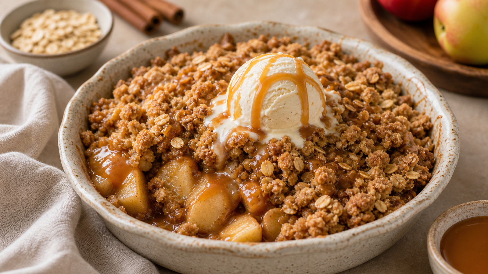 Caramel Apple Crisp
