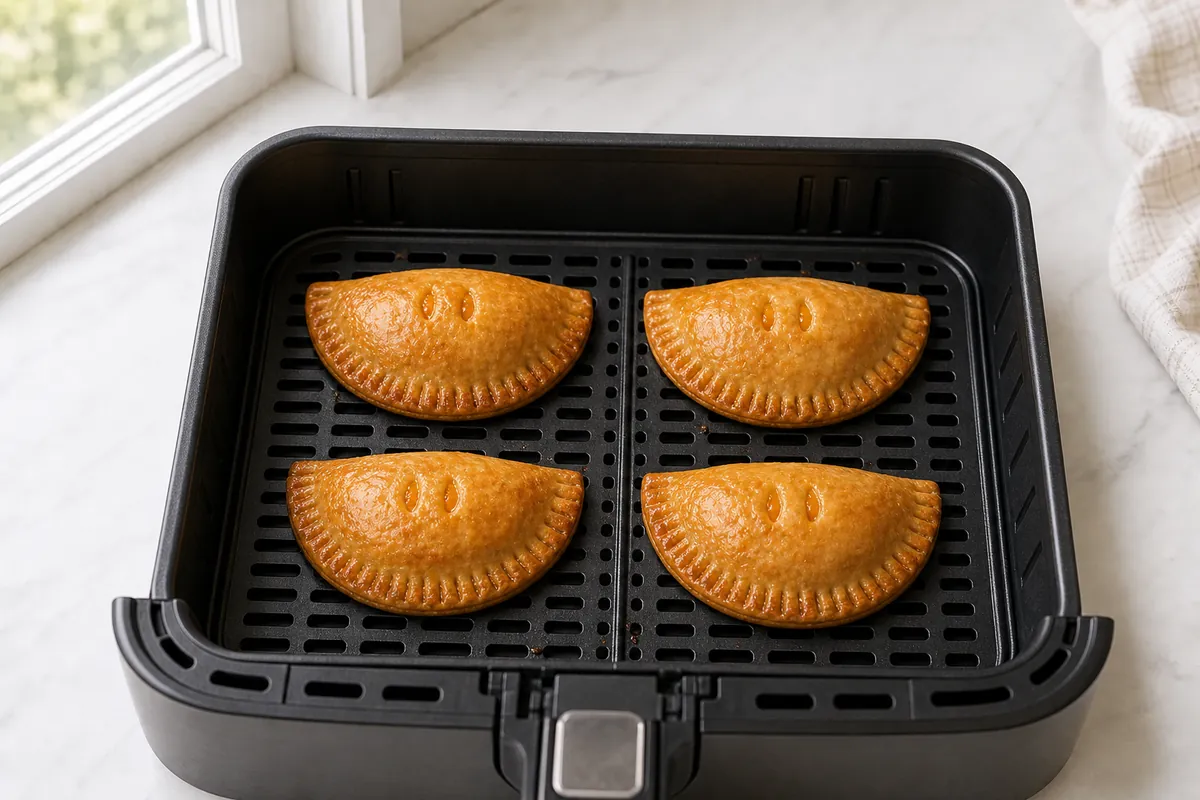 Air fry until golden for Air Fryer Peach Hand Pies