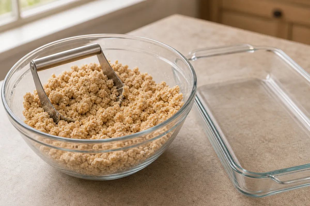 Make the crumb mixture for Apple Pie Bars