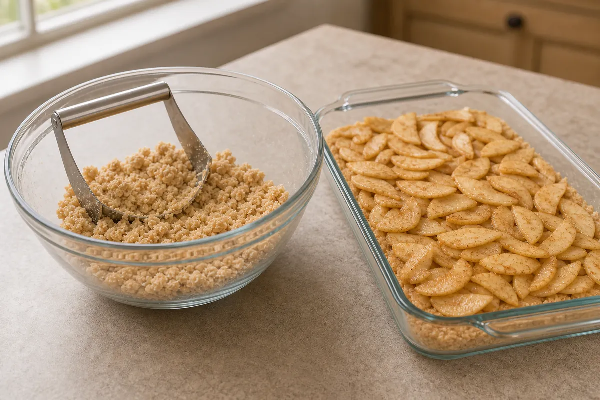 Add apple filling for Apple Pie Bars