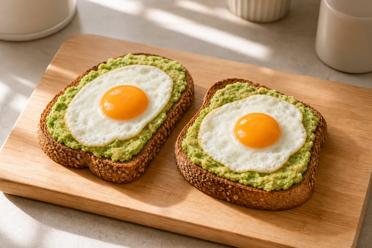 Assemble the toast for Avocado Egg Toast