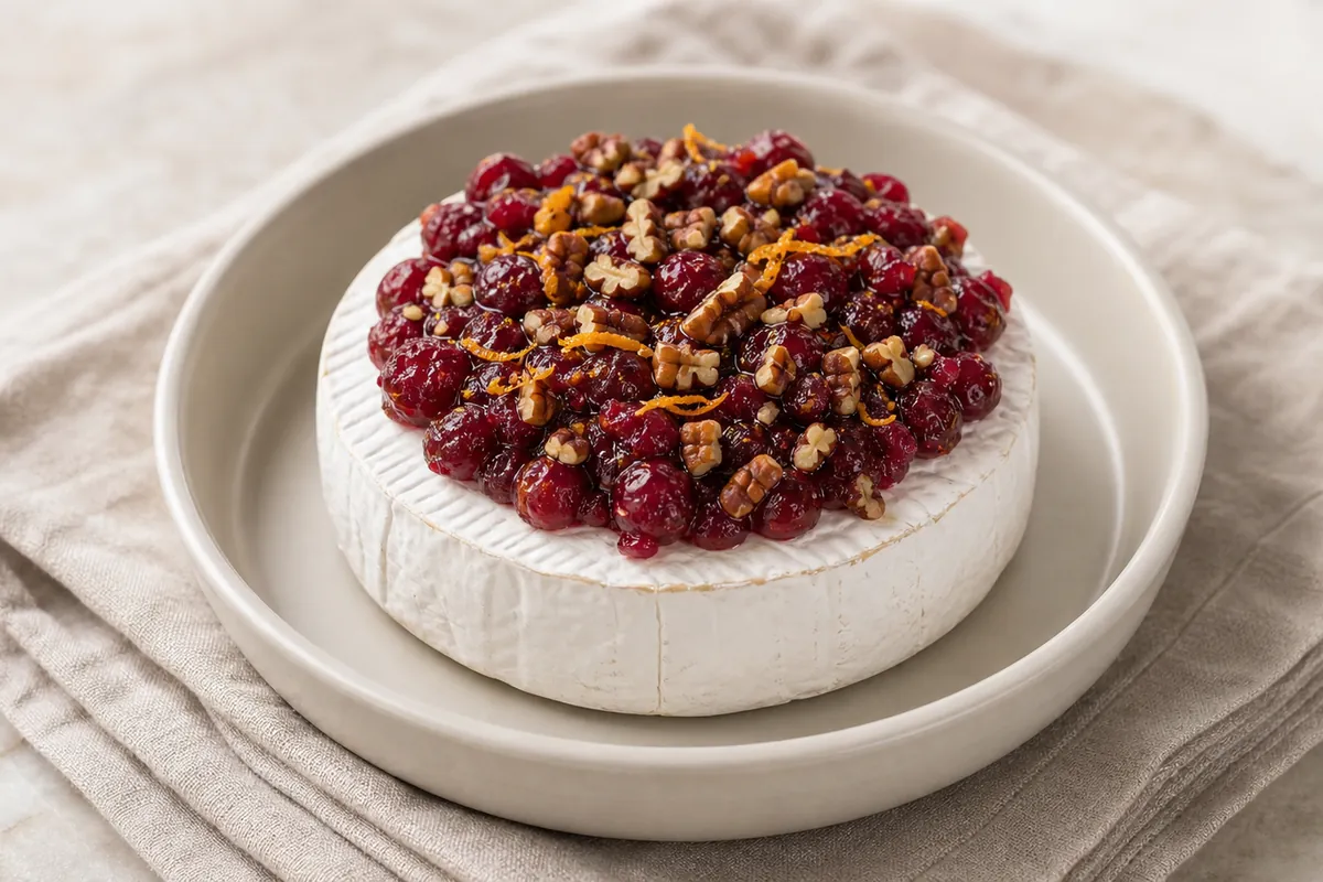 Add topping for Baked Brie with Cranberries