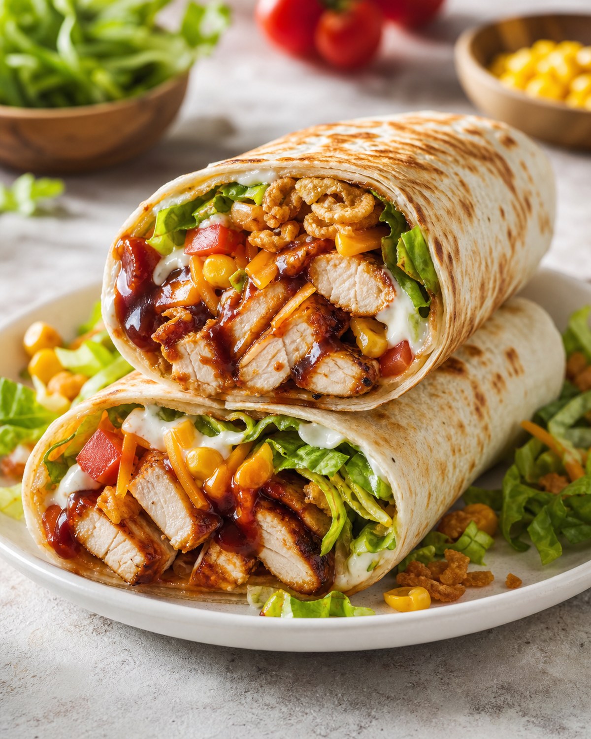 BBQ Chicken Ranch Wraps