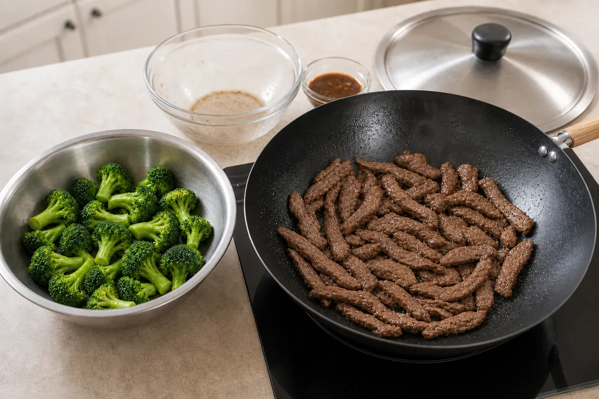 Cook the beef for Beef and Broccoli Stir-Fry