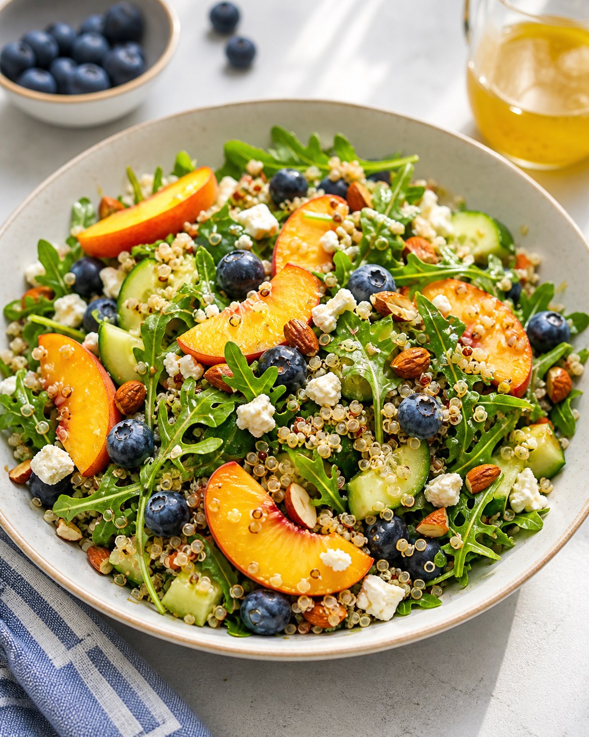 Blueberry Peach Quinoa Salad