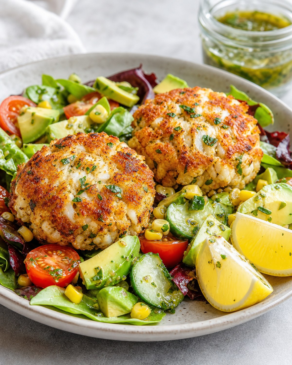 Crab Cake Summer Salad