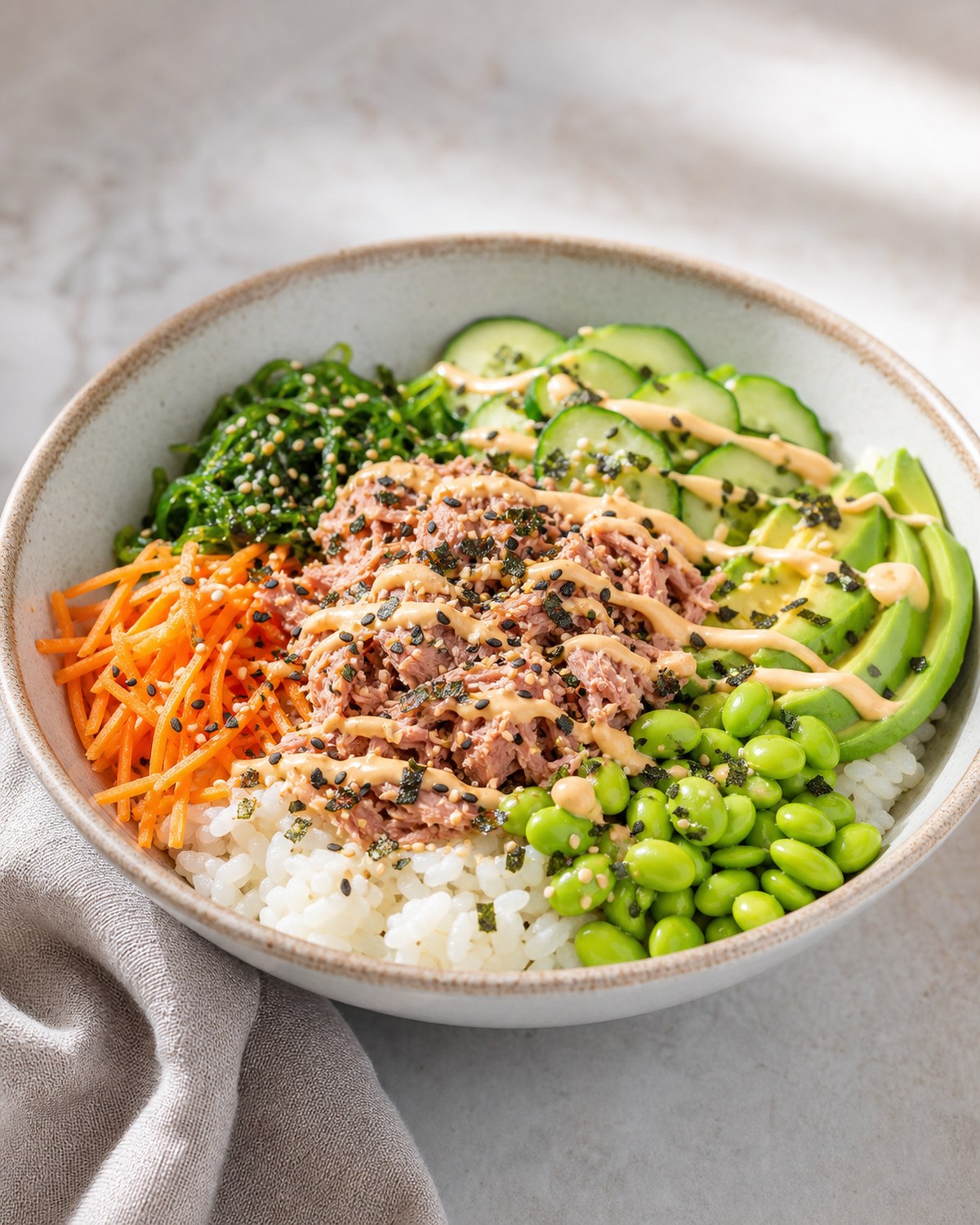 Easy Canned Tuna Poke Bowl