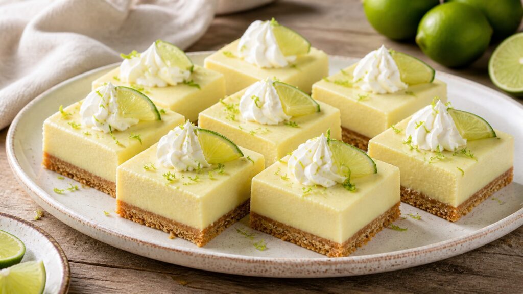 Key Lime Pie Bars recipe served fresh and ready to eat