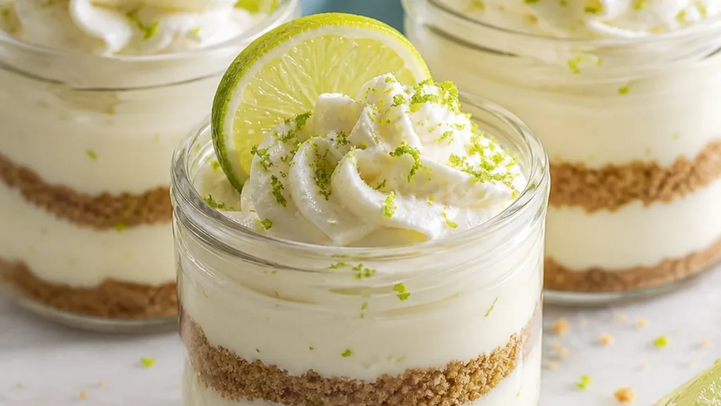 Finished Key Lime Pie Icebox Cups ready to serve