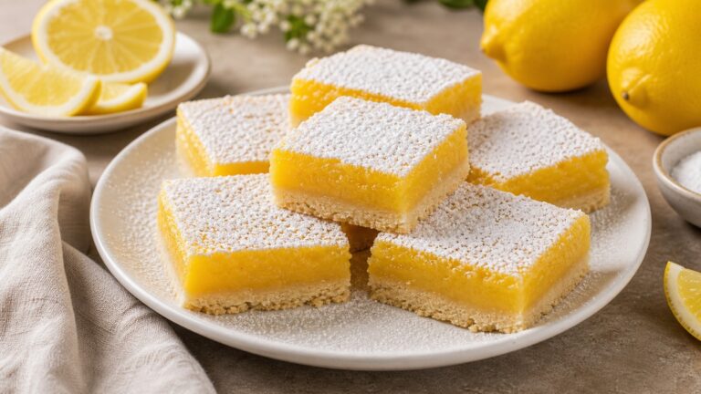 Lemon Bars recipe served fresh and ready to eat