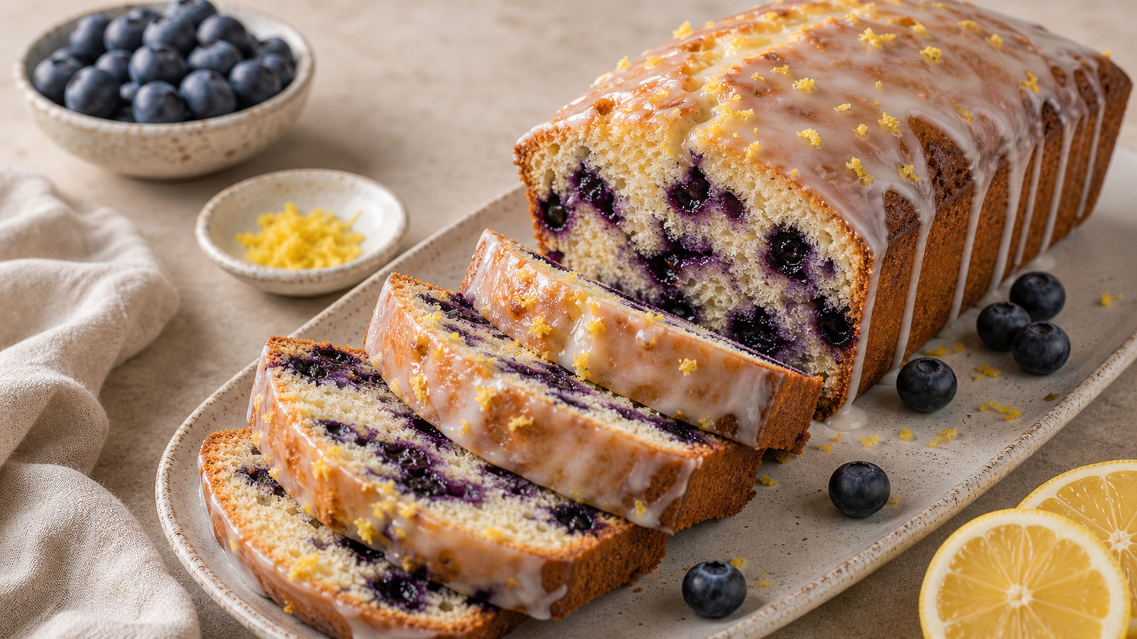 Lemon Blueberry Loaf Cake