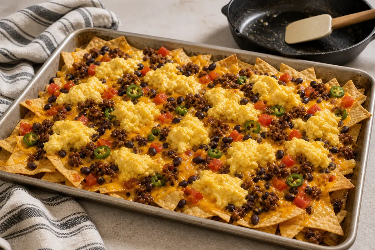 Bake for Loaded Breakfast Nachos