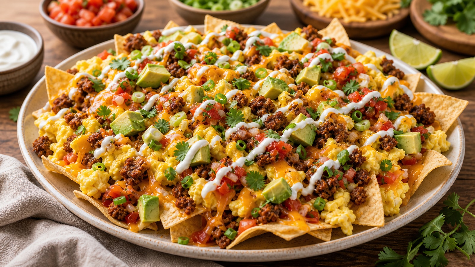 Loaded Breakfast Nachos