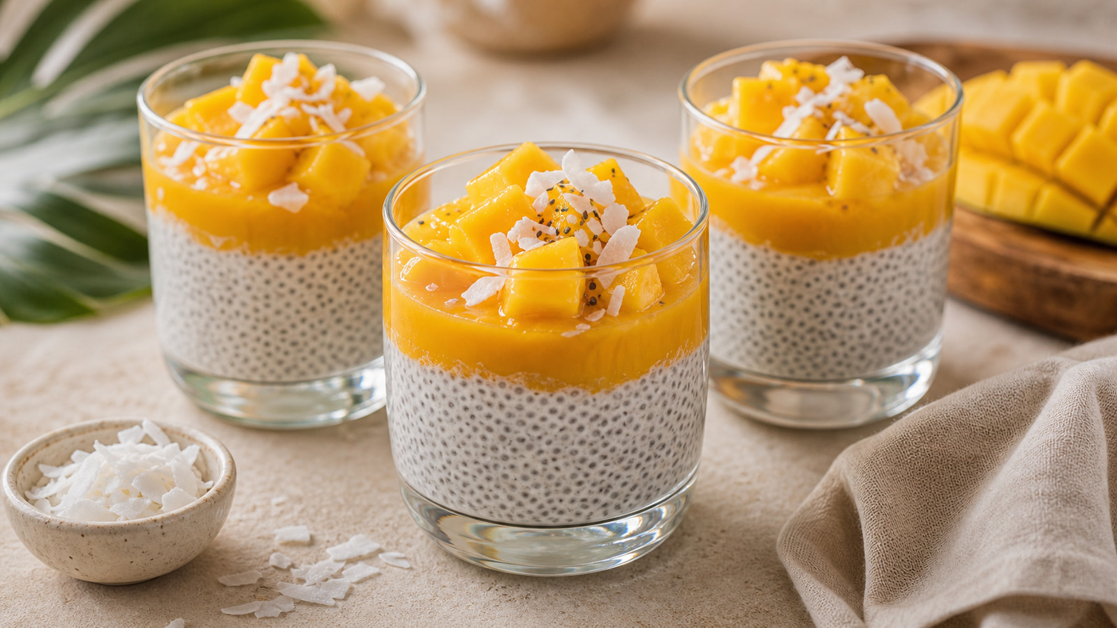 Mango Coconut Chia Pudding