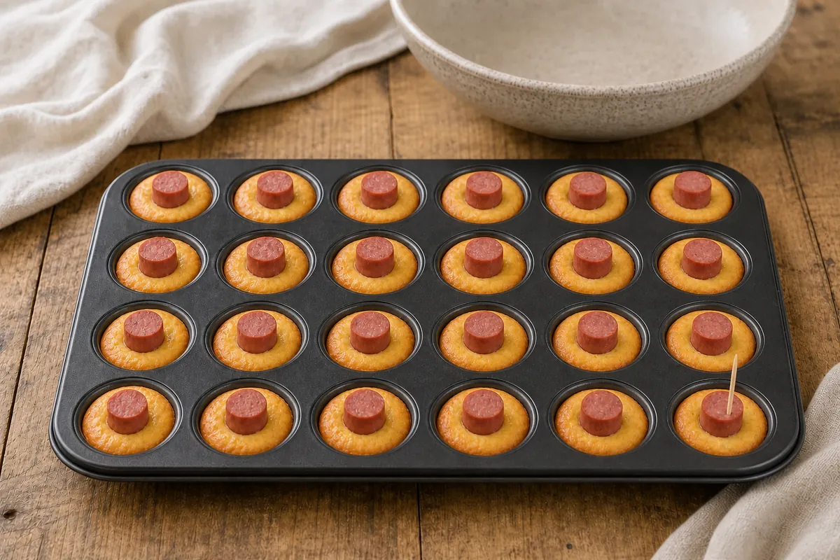 Bake for Mini Corn Dog Bites