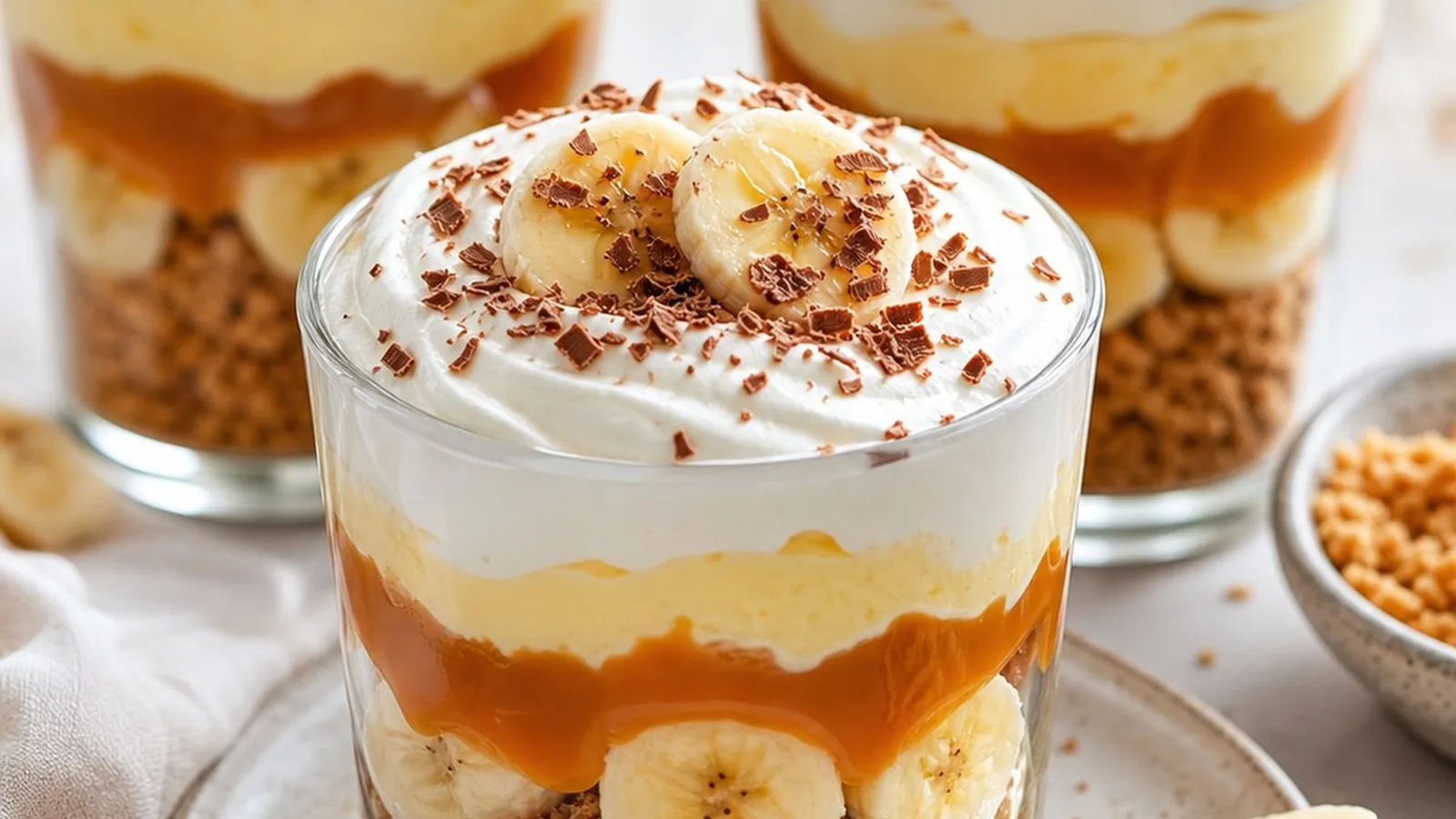 No-Bake Banoffee Pudding Trifles