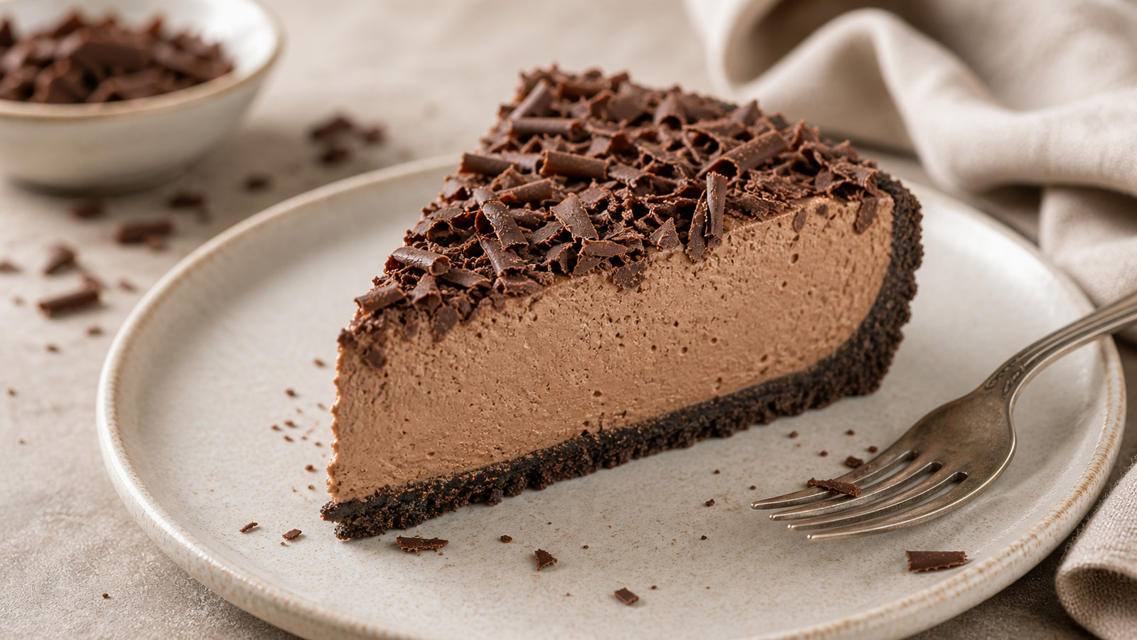 No-Bake Chocolate Cheesecake