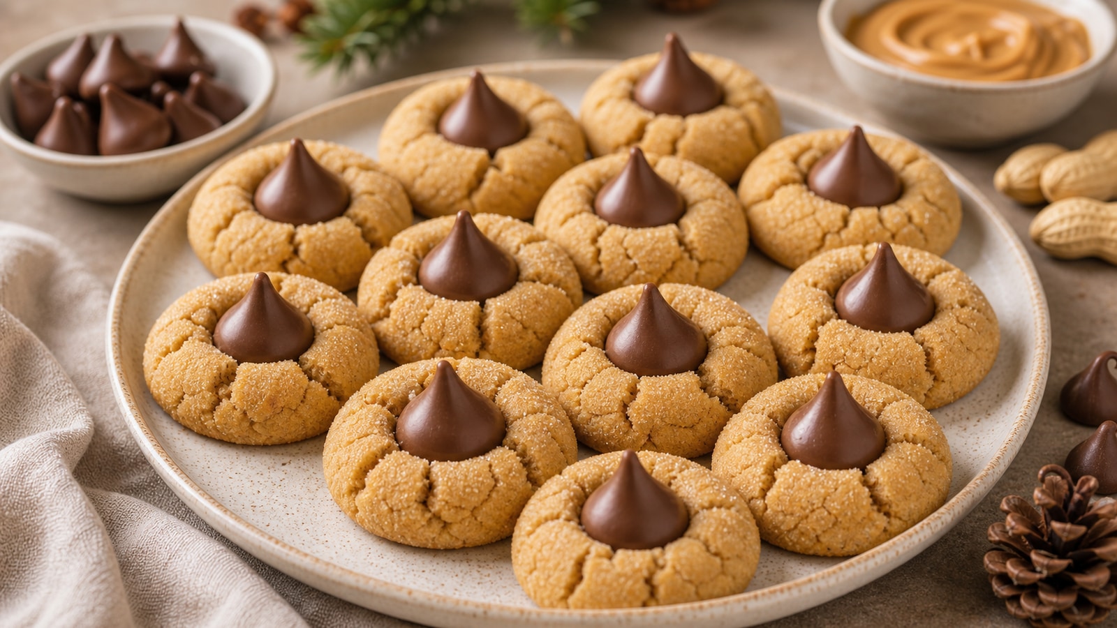 Peanut Butter Blossom Cookies