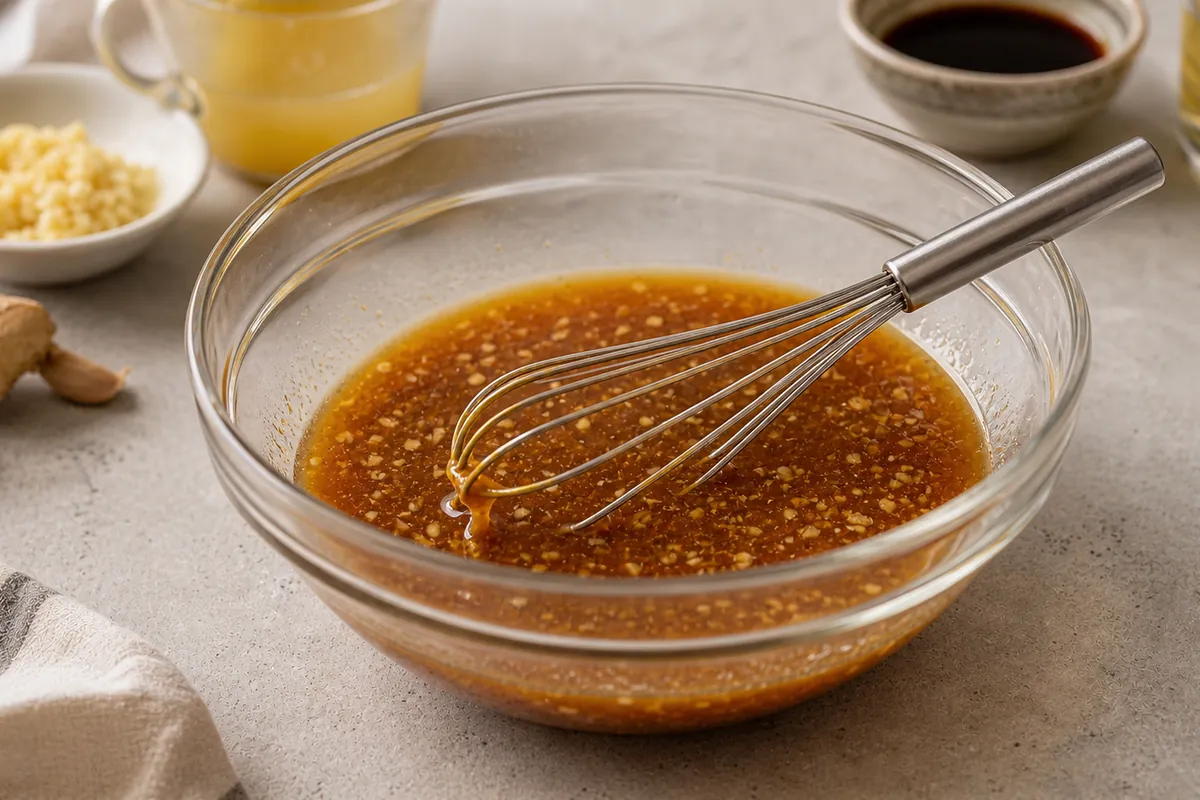 Make the marinade for Pineapple Chicken Skewers