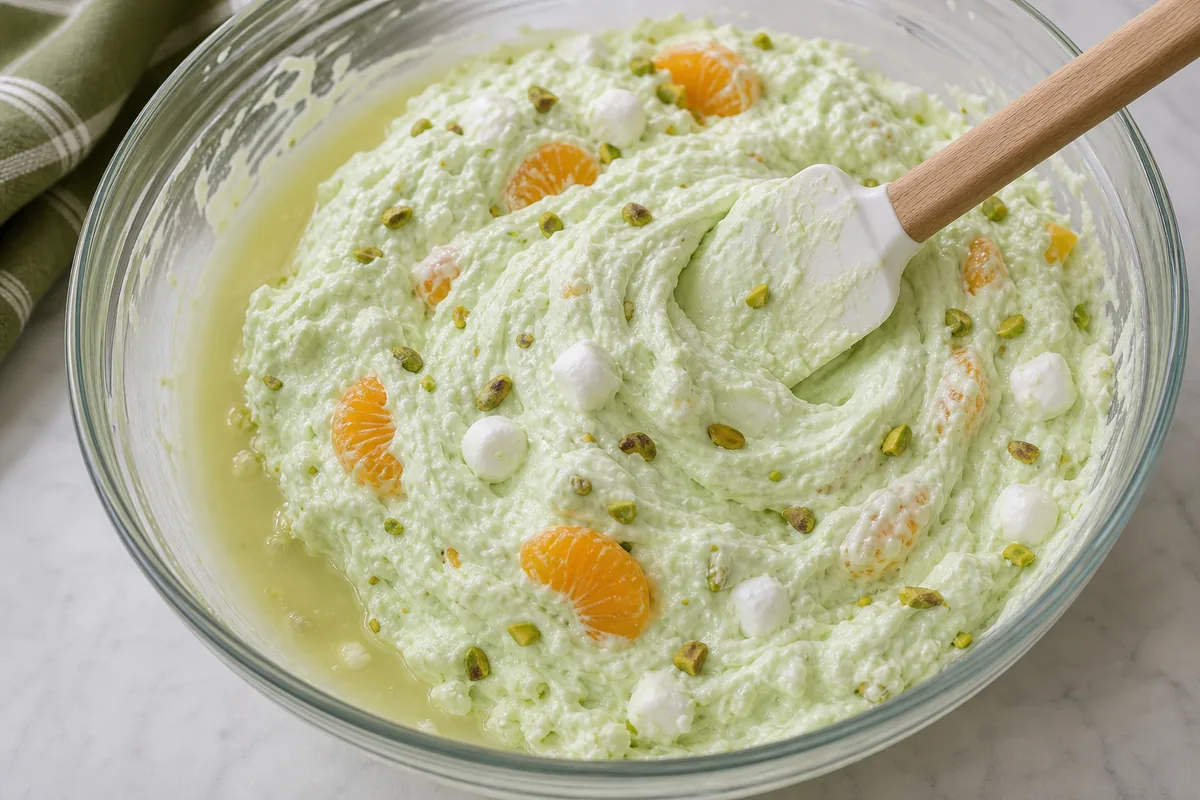 Adjust the texture for Pistachio Mandarin Fluff Salad