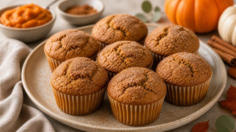 Pumpkin Spice Muffins recipe served fresh with a beautiful homemade presentation