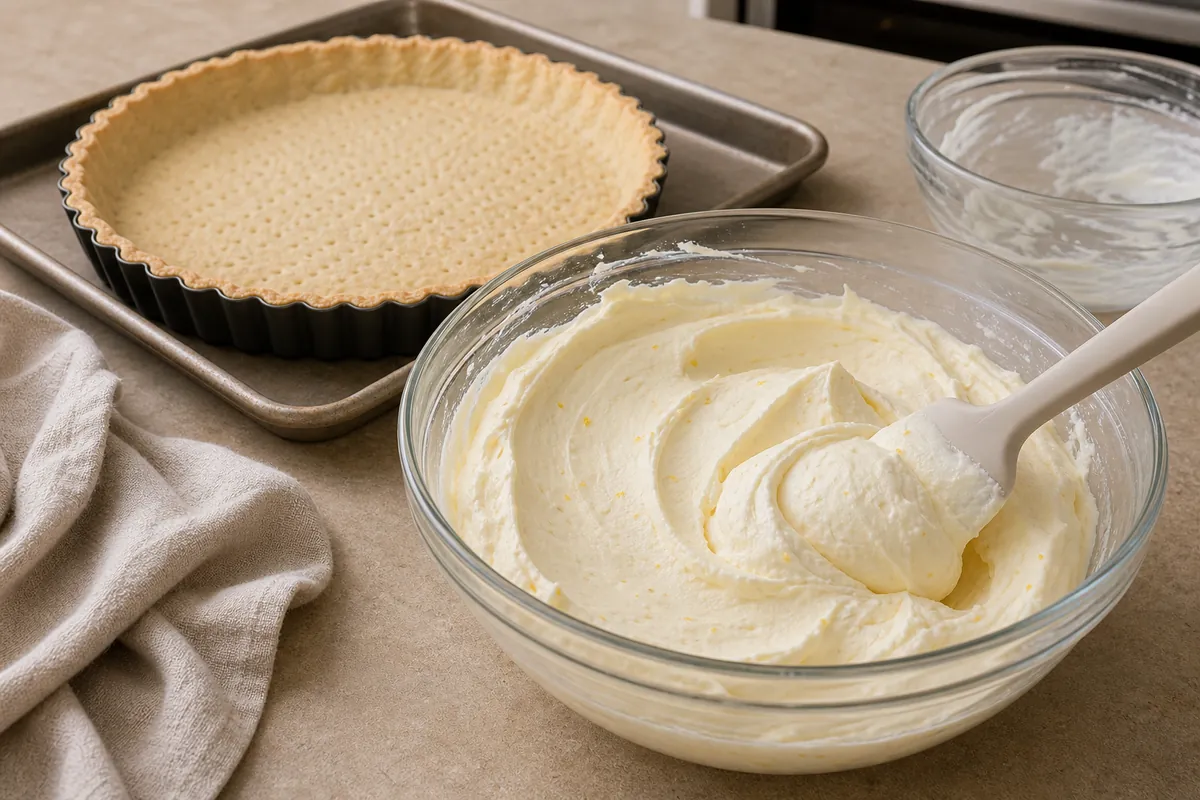 Make the filling for Raspberry Lemon Tart