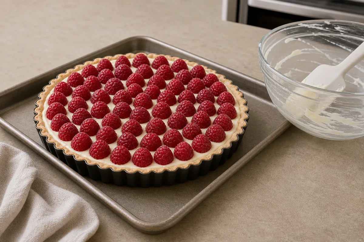 Assemble and chill for Raspberry Lemon Tart