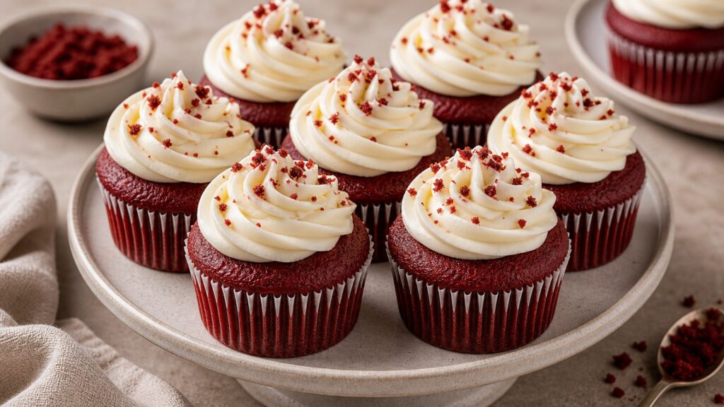 Red Velvet Cupcakes recipe served fresh with a beautiful homemade presentation