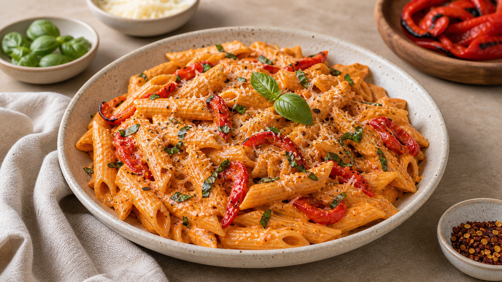 Roasted Red Pepper Pasta