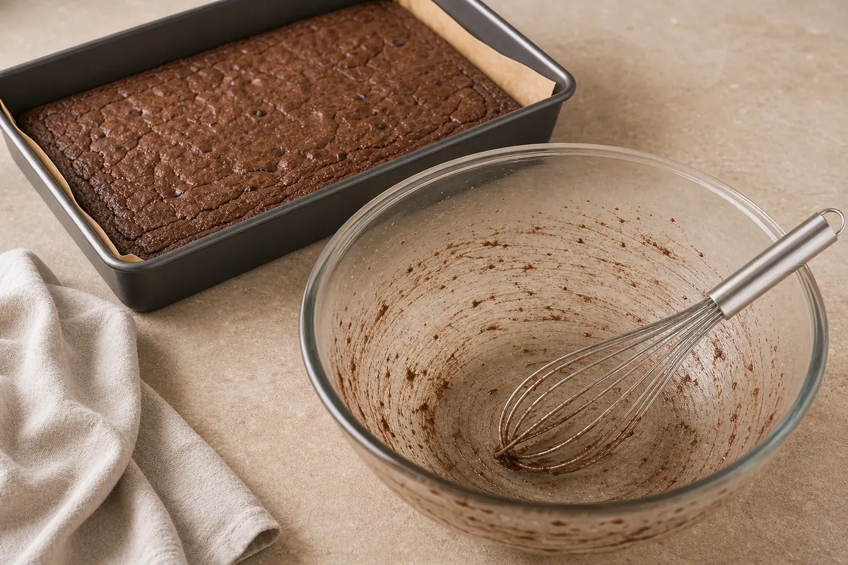 Bake the brownies for S’more Brownies
