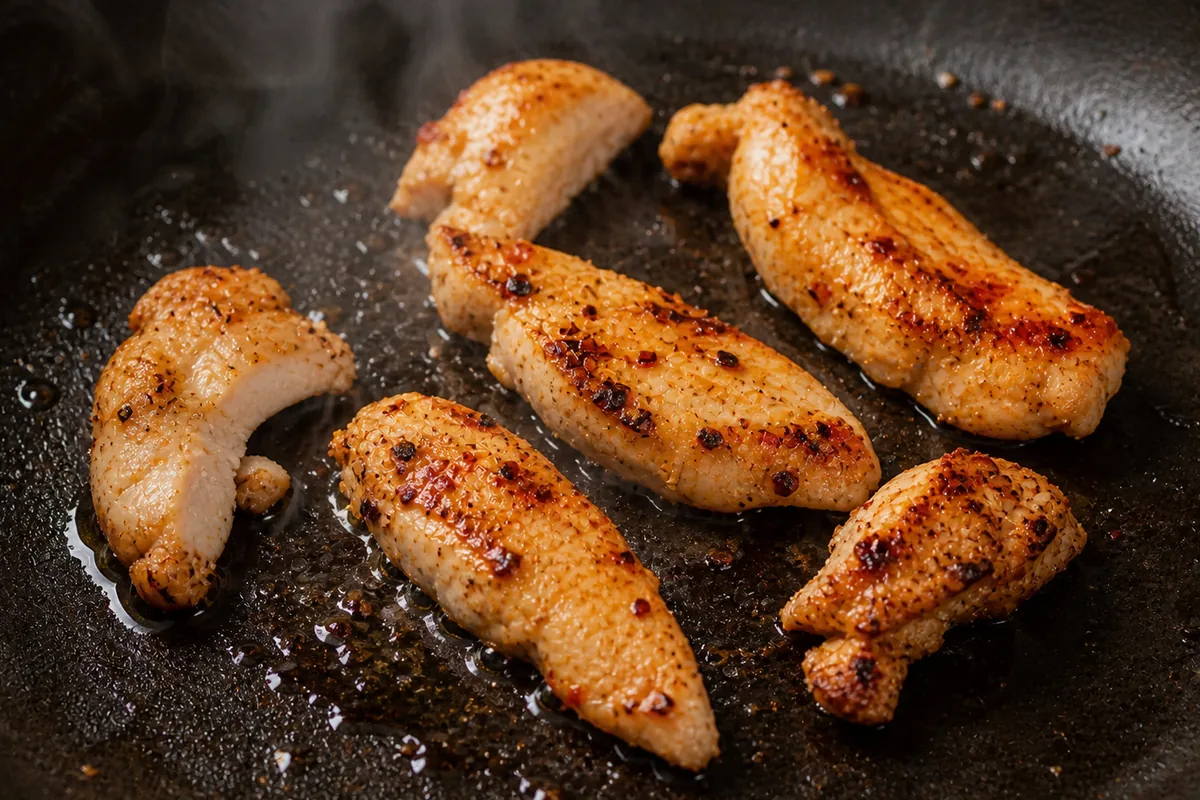 Cook the chicken for Spicy Chicken Ramen Bowl