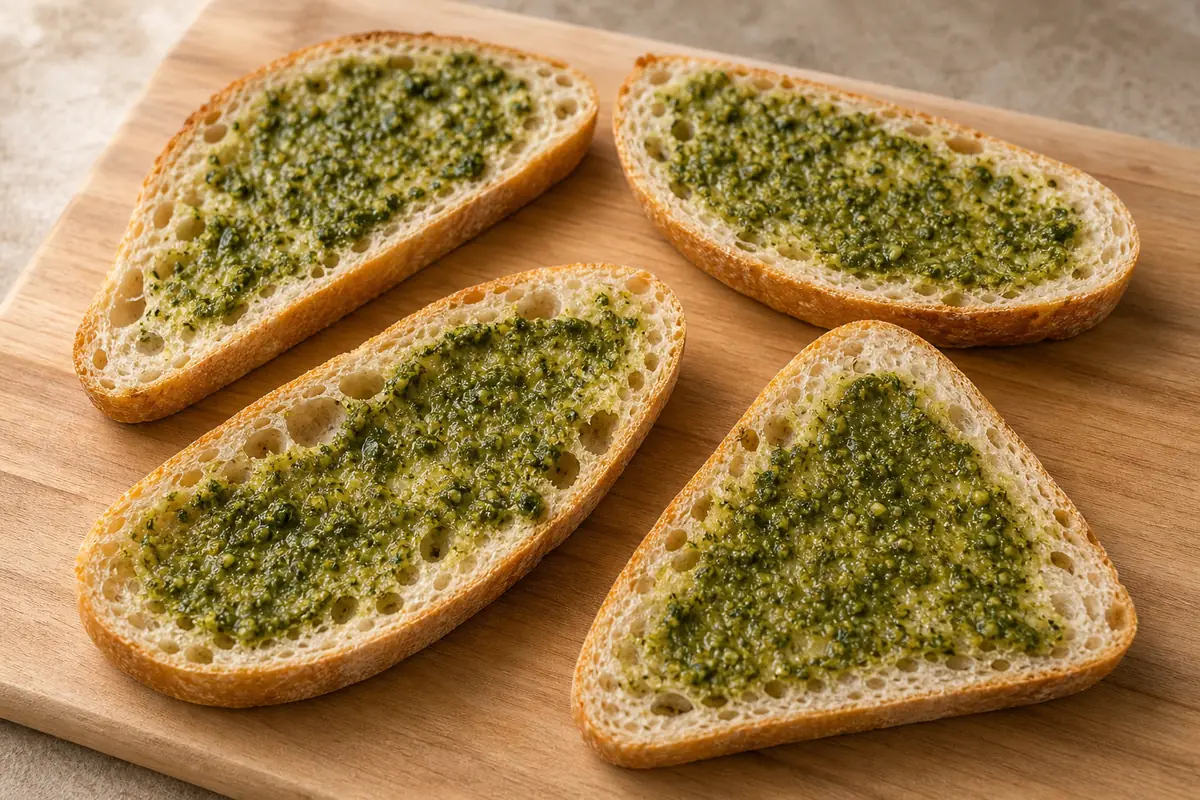 Spread pesto or olive oil on for Tomato Mozzarella Panini