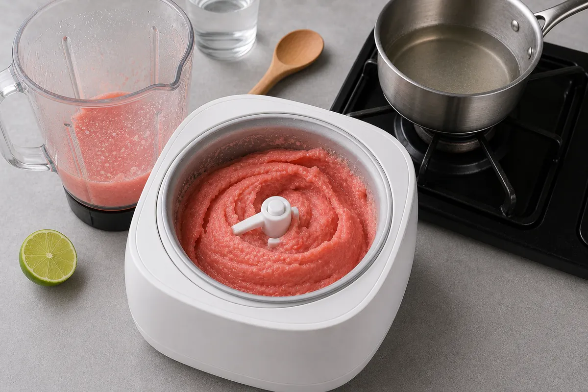 Churn for Watermelon Lime Sorbet