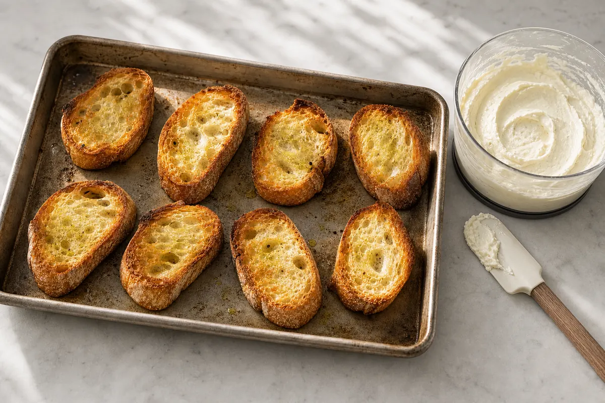 Whip the feta for Whipped Feta Tomato Crostini